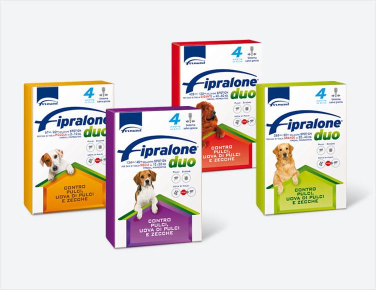 Fipralone® duo spot-on per cani di taglia piccola, media, grande e gigante